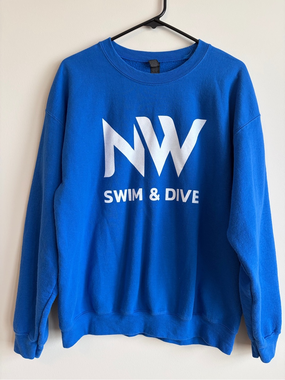 Gildan Royal Blue Swim & Dive Crewneck Sweatshirt Northwest Waukee Large